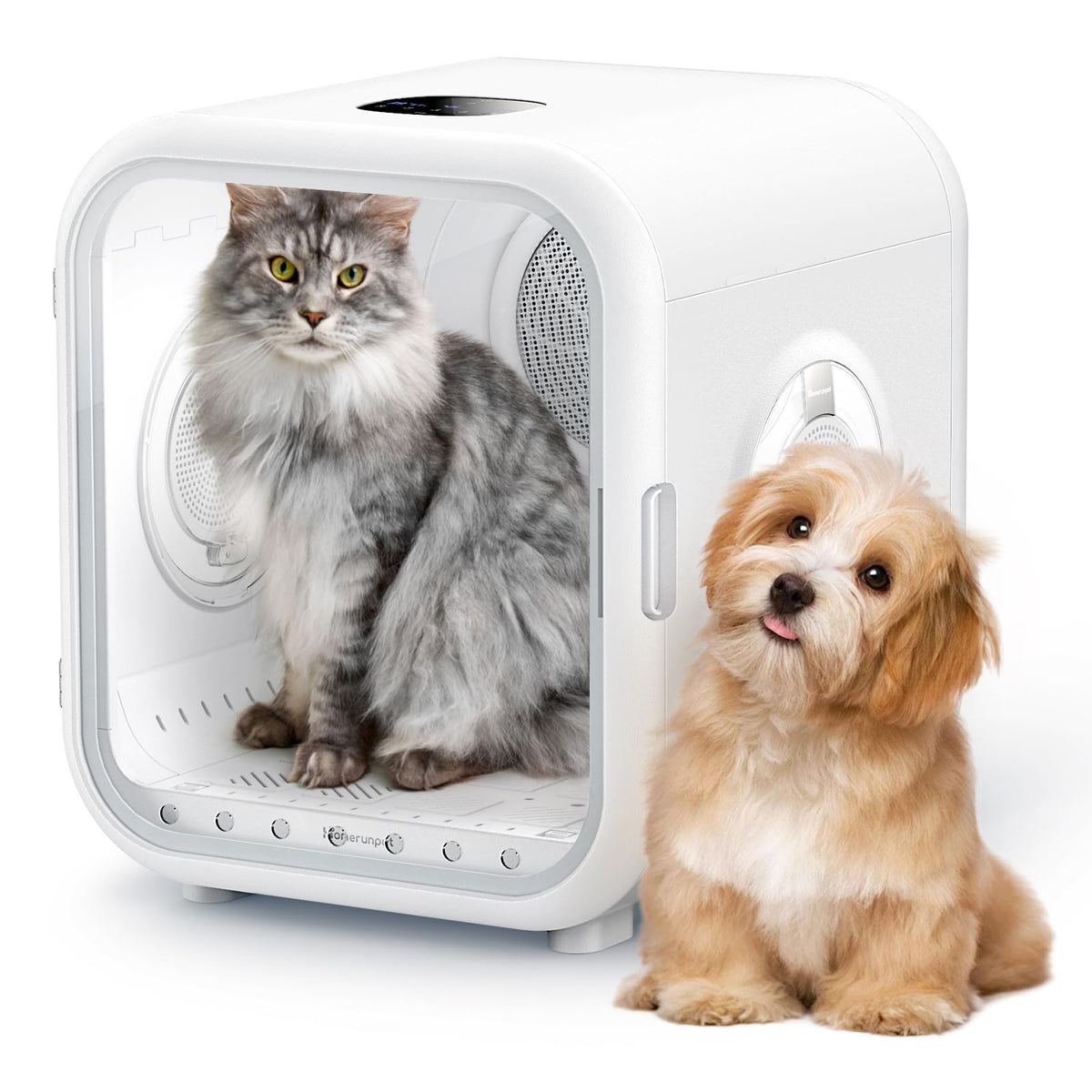 HomeRunPet Dog Dryer for Grooming, 43dB Ultra Quiet Pet Blow Dryer