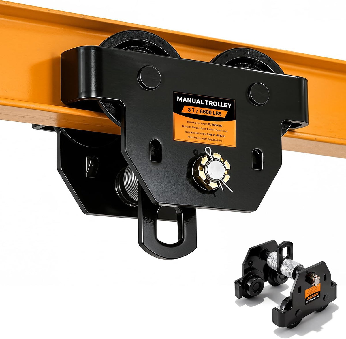 I Beam Trolley 3 Ton Manual Adjustable