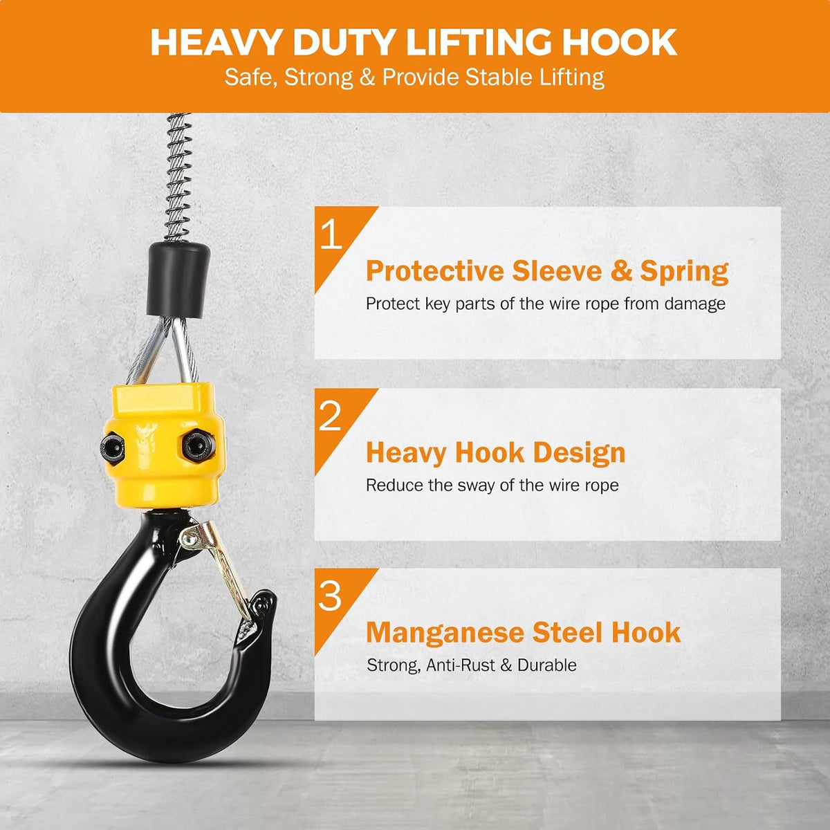 BEAMNOVA 3-in-1 Portable 1543lbs Electric Hoist Wireless Remote Control