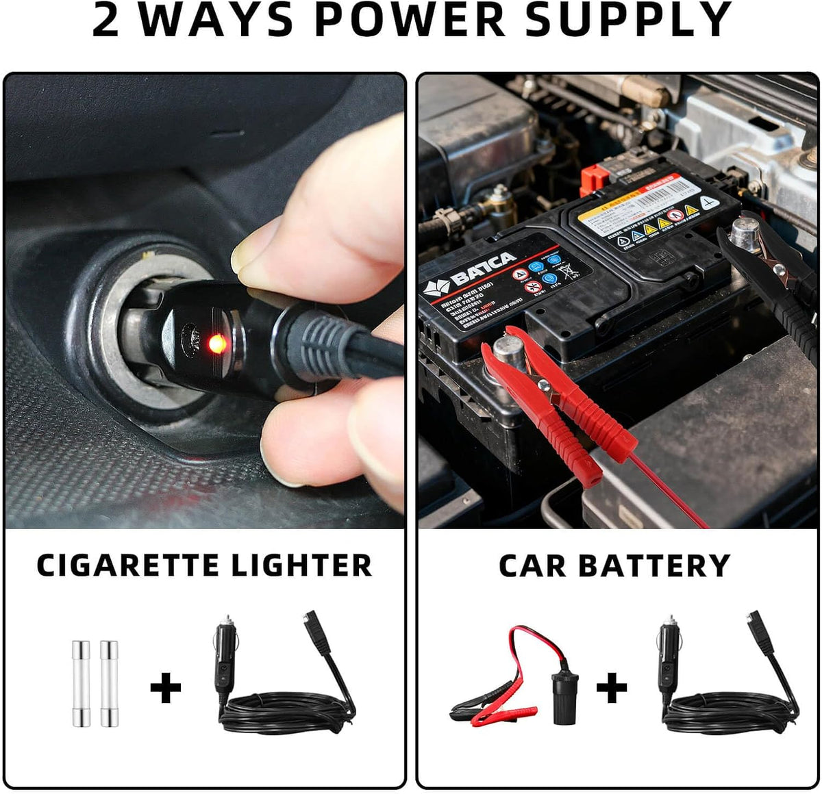 Electric Car Jack, 5 Ton Hydraulic Floor Jack with Electric Impact Wrench, Tire Inflator & LED Light, Lift Range 6.1-17.7 Inch, Emergency Roadside Tire Changing Kit for SUV Sedan Truck