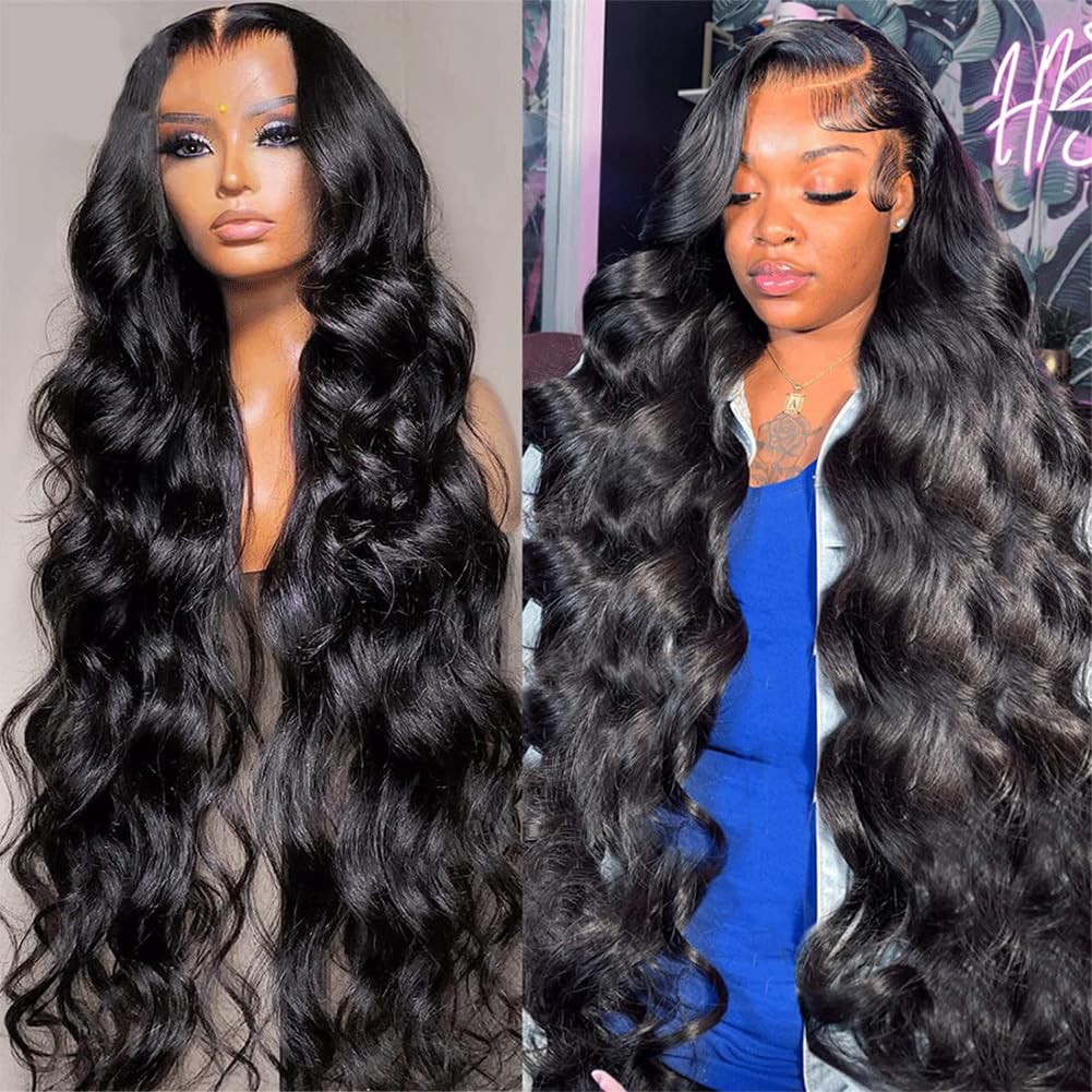 Pizazz 13x6 Body Wave Lace Front Wigs Human Hair Pre Plucked Bleached Knots