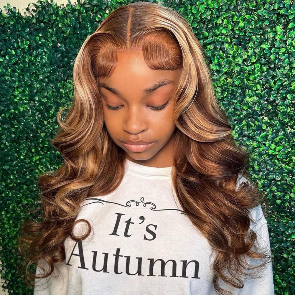 Pizazz 13x6 Body Wave Lace Front Wigs Human Hair Pre Plucked Bleached Knots