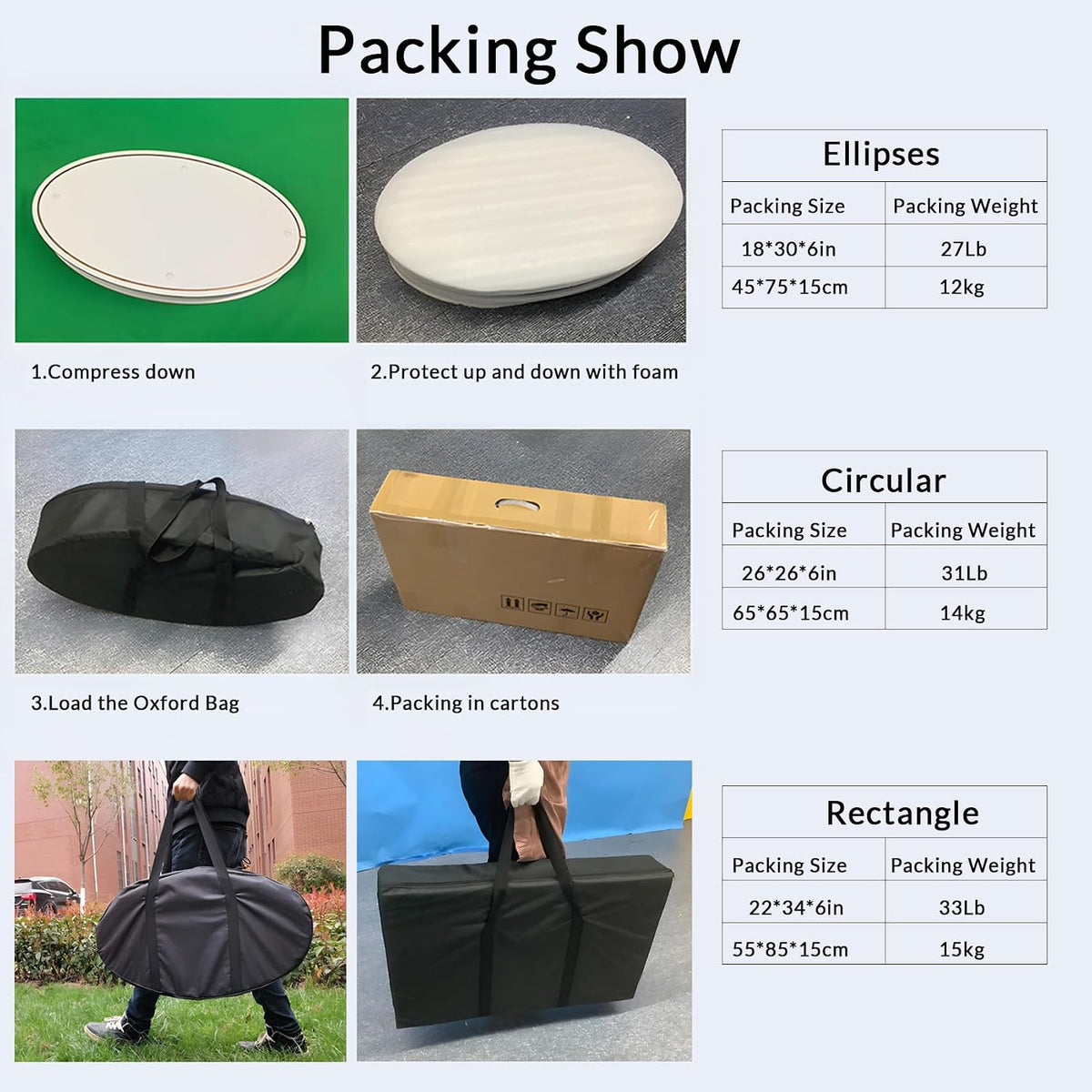 Customize Portable Trade Show Podium Table Display (Circular)