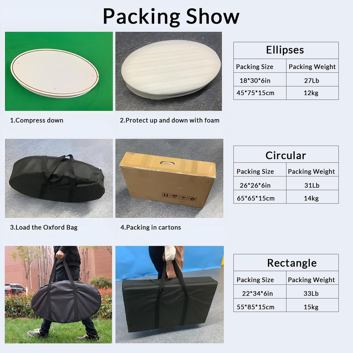Customize Portable Trade Show Podium Table Display (Circular)