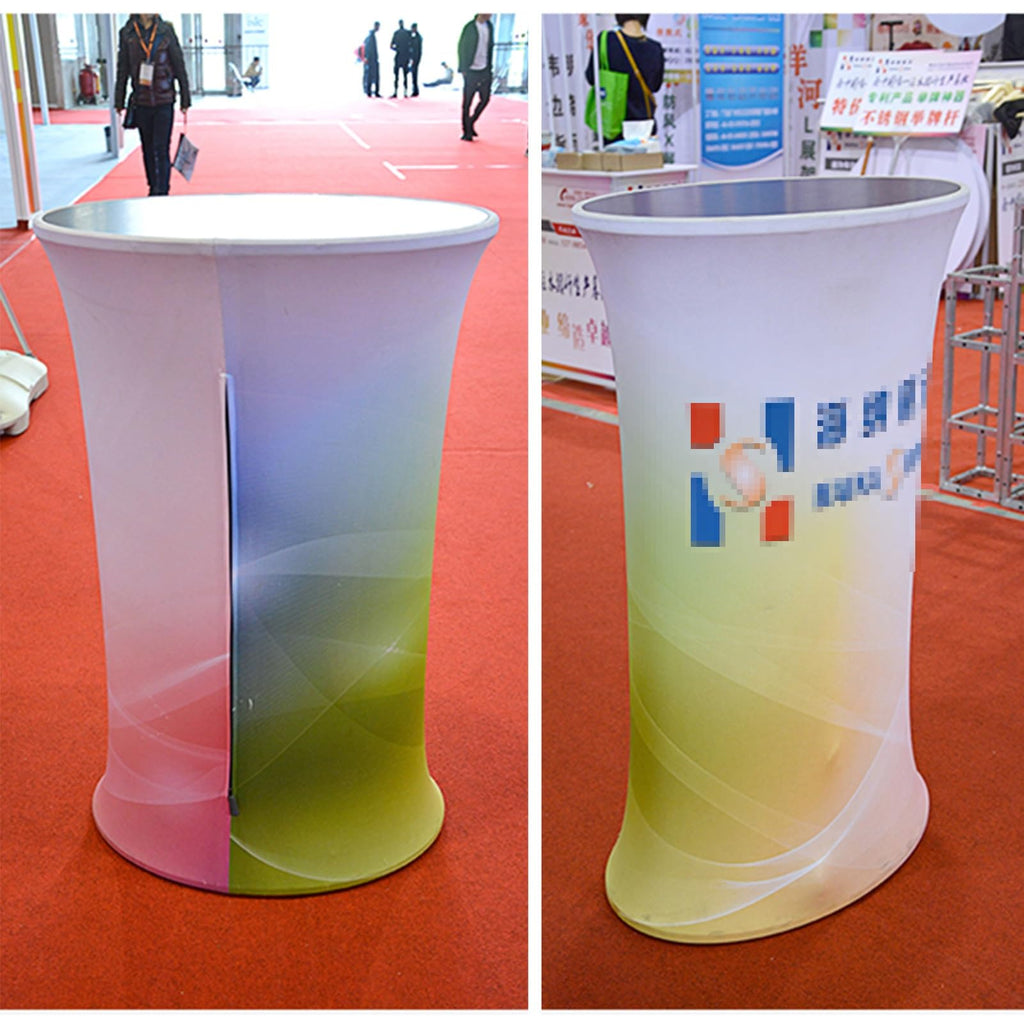 Indoor Outdoor Exhibition Reception Counter, Custom Ads Booth Display Counter Stand, Detachable Tradeshow Fair Podium, Shop Counter, Party Desk(W49cm/19.3" x L79cm/31.1")