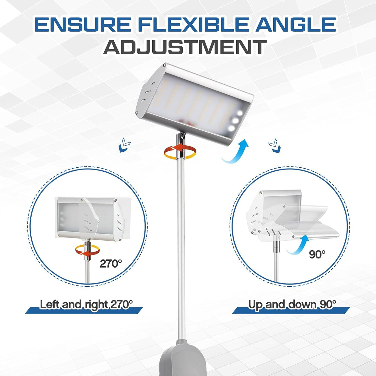 Retisee 4pcs Trade Show LED Booth Lighting Adjustable Arm Lights, Silver