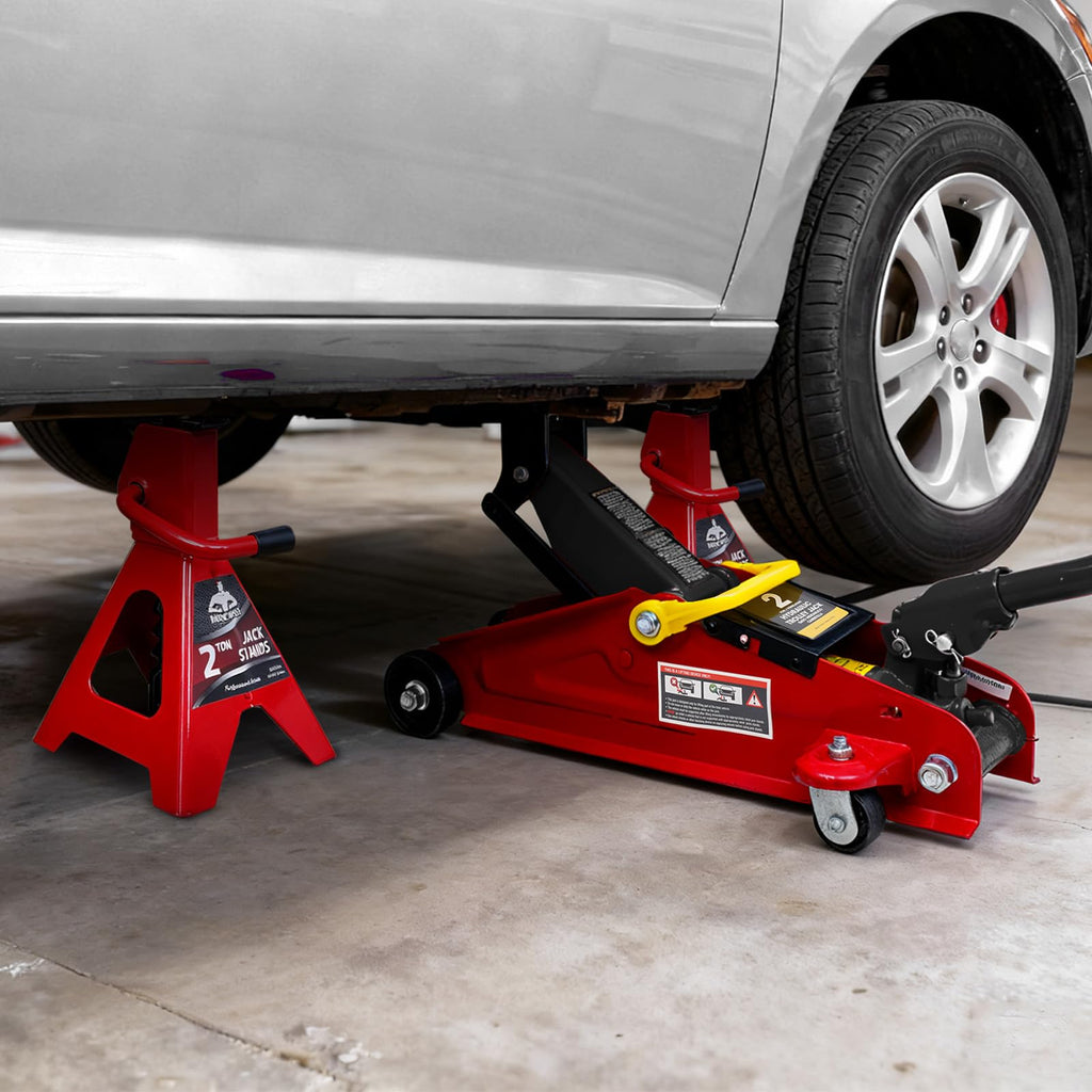 Jack Boss 3 Ton Hydraulic Floor Jack, 6000 LBS Capacity Car Jack, Lifting Range 5.8"-21" Portable Service Lift Jack for Cars, SUVs, Trucks, Blue