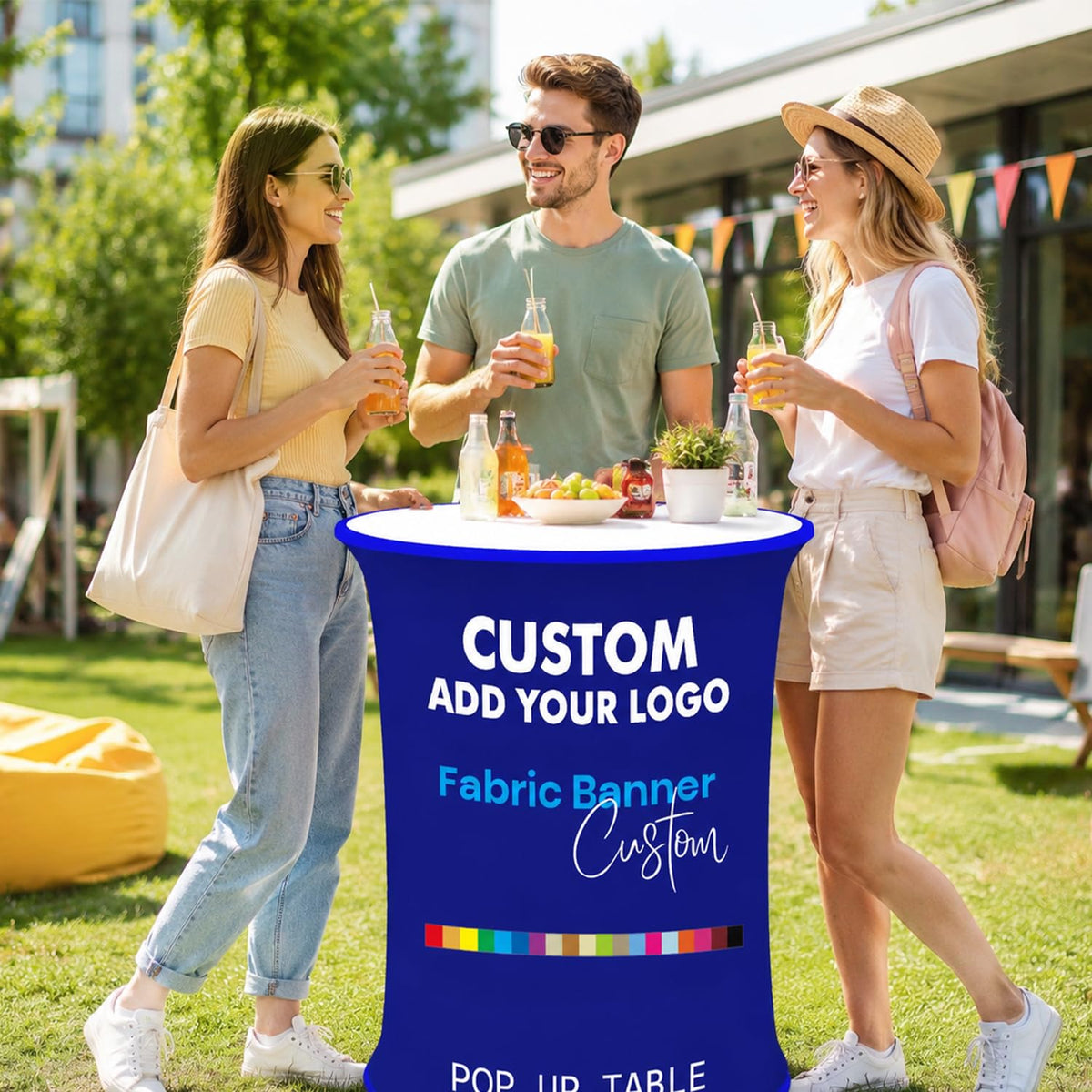 Trade Show Podium Automatic Quick Podium LED Pop Up Promo Counter