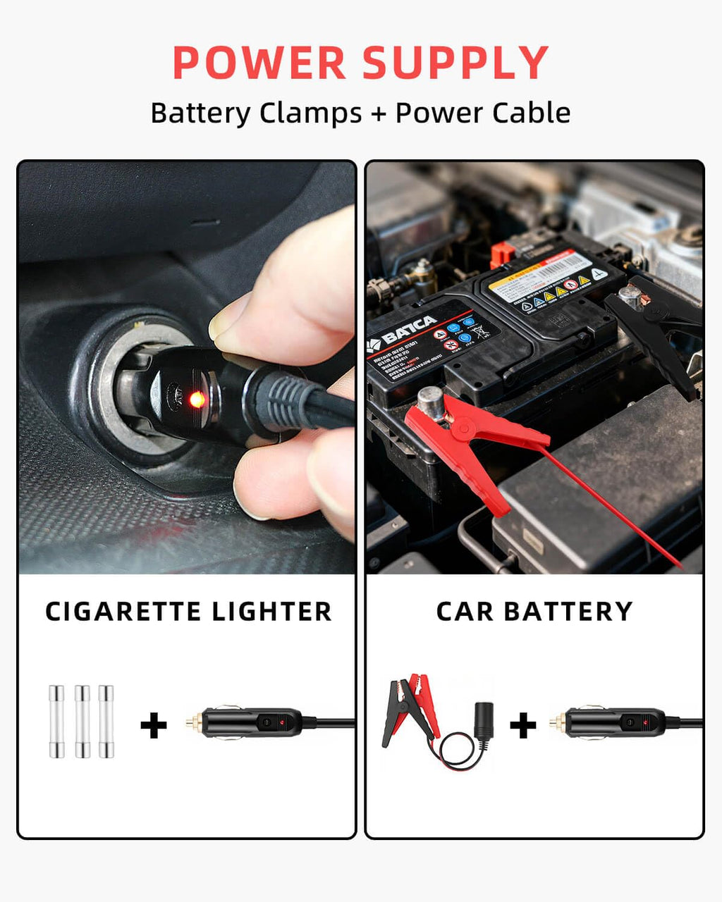 Electric Car Jack, 5 Ton Hydraulic Floor Jack with Electric Impact Wrench, Tire Inflator & LED Light, Lift Range 6.1-17.7 Inch, Emergency Roadside Tire Changing Kit for SUV Sedan Truck