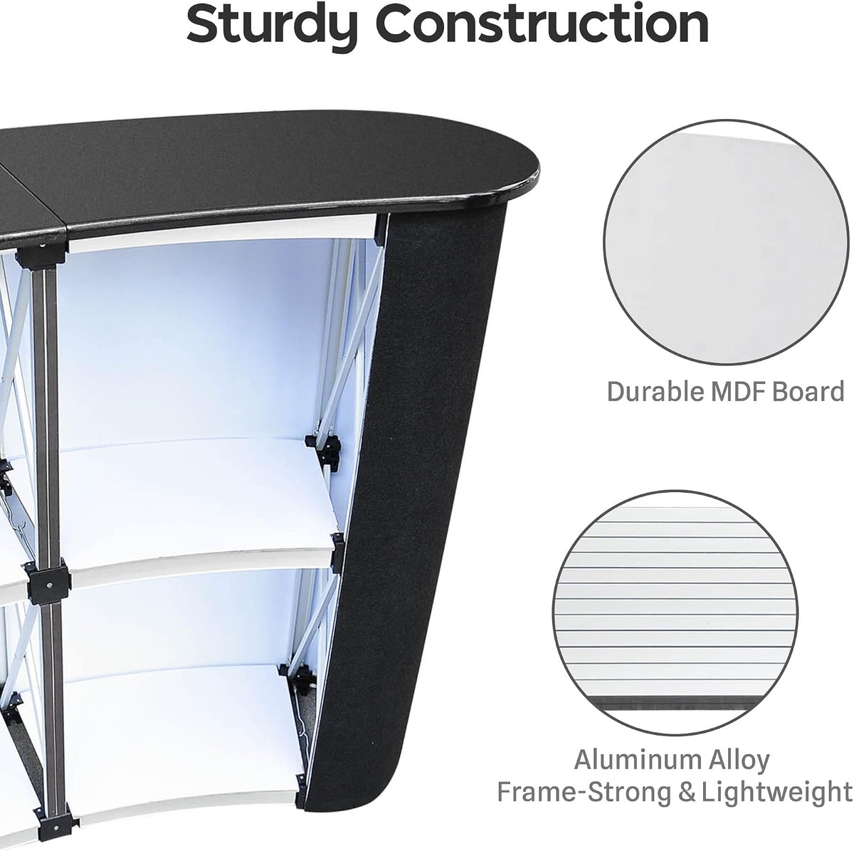 Portable Pop Up Podium Counter Table Stand Promotion Retail Trade Show