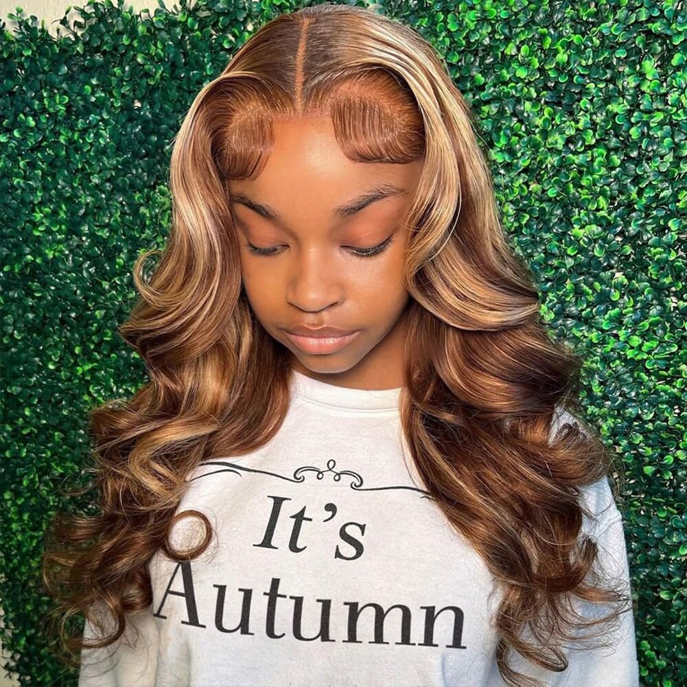 Pizazz 13x6 Body Wave Lace Front Wigs Human Hair Pre Plucked Bleached Knots