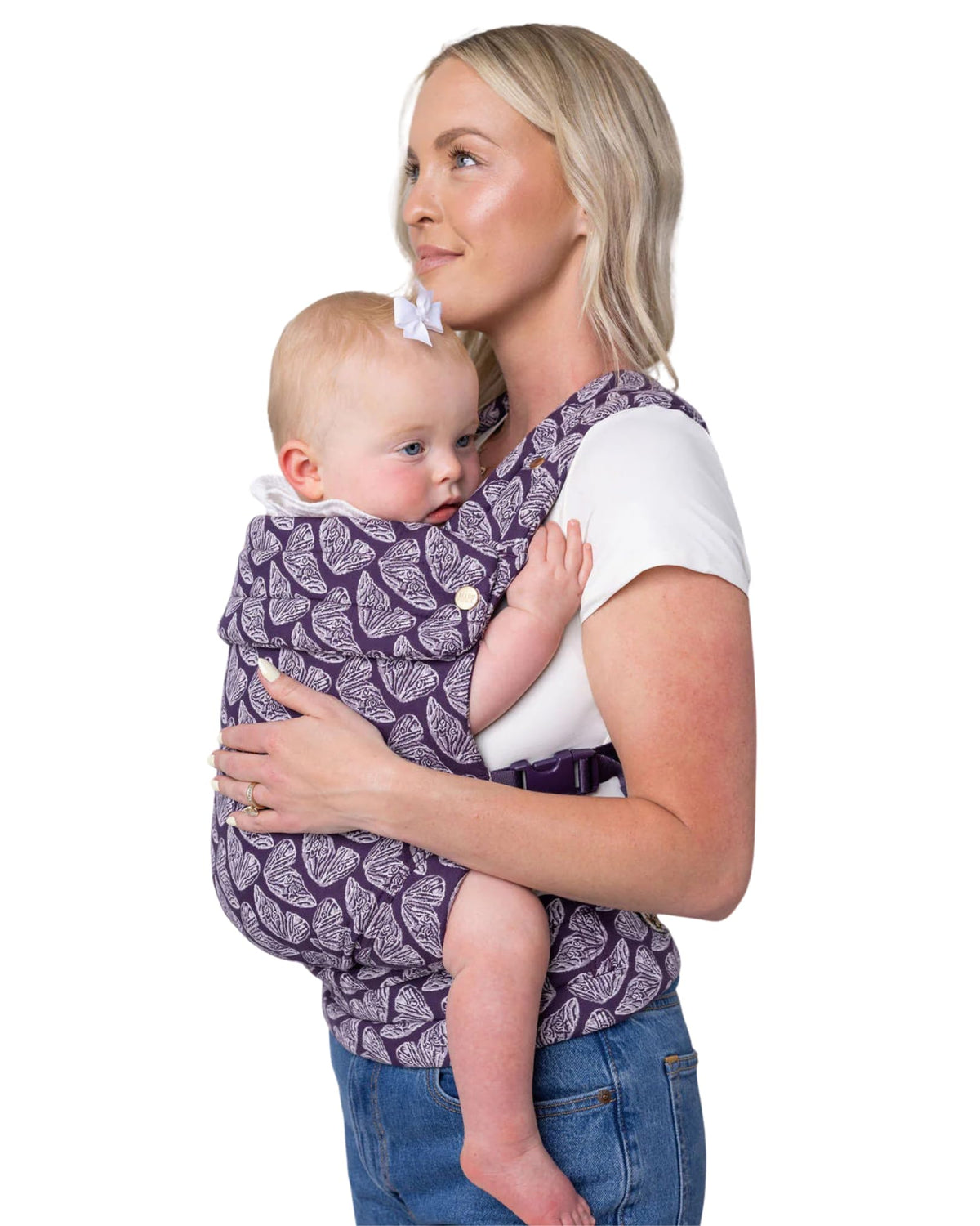 MabÄ Monarch Ergonomic Baby Carrier â Premium Cotton Soft Structured Newborn to Toddler Carrier with Hip-Healthy Design, 3 Carry Positions (9-46 lbs), Lightweight & Breathable, (Ivory)