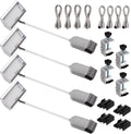 Retisee 4pcs Trade Show LED Booth Lighting Adjustable Arm Lights, Silver
