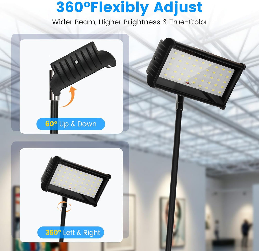 3PCS Trade Show Booth Lights, 2000LM 6500K Connectable Exhibit Arm Lighting