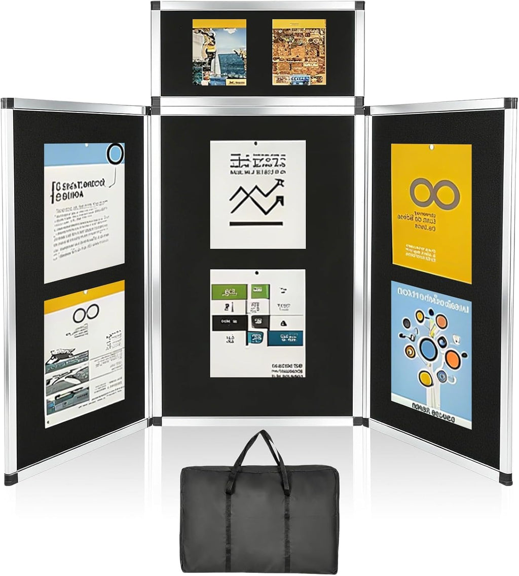 3+1 Panel Trade Presentation Board, 70.8" x 35.4" Folding Display Board