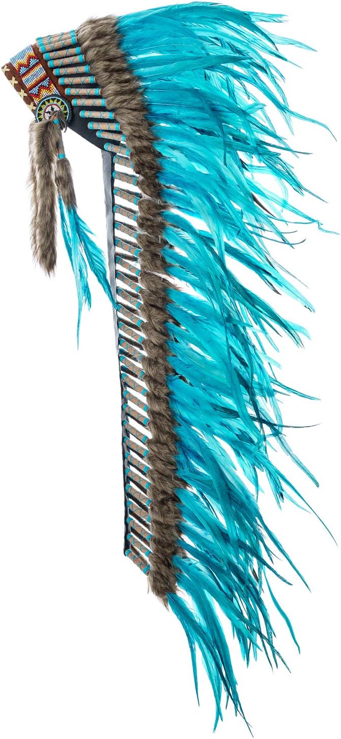 Novum Crafts Large Indian Chief Headdress - Feather War Bonnet Costume