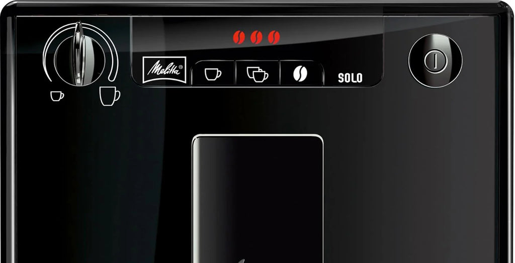 Melitta E 950-222 Caffeo Solo Automatyczny Ekspres do Kawy, 1400 W, 1,2 Litra, Czarny/Srebrny