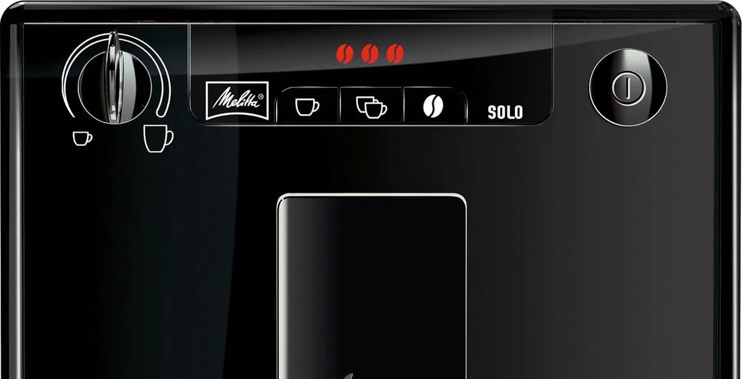 Melitta E 950-222 Caffeo Solo Automatyczny Ekspres do Kawy, 1400 W, 1,2 Litra, Czarny/Srebrny