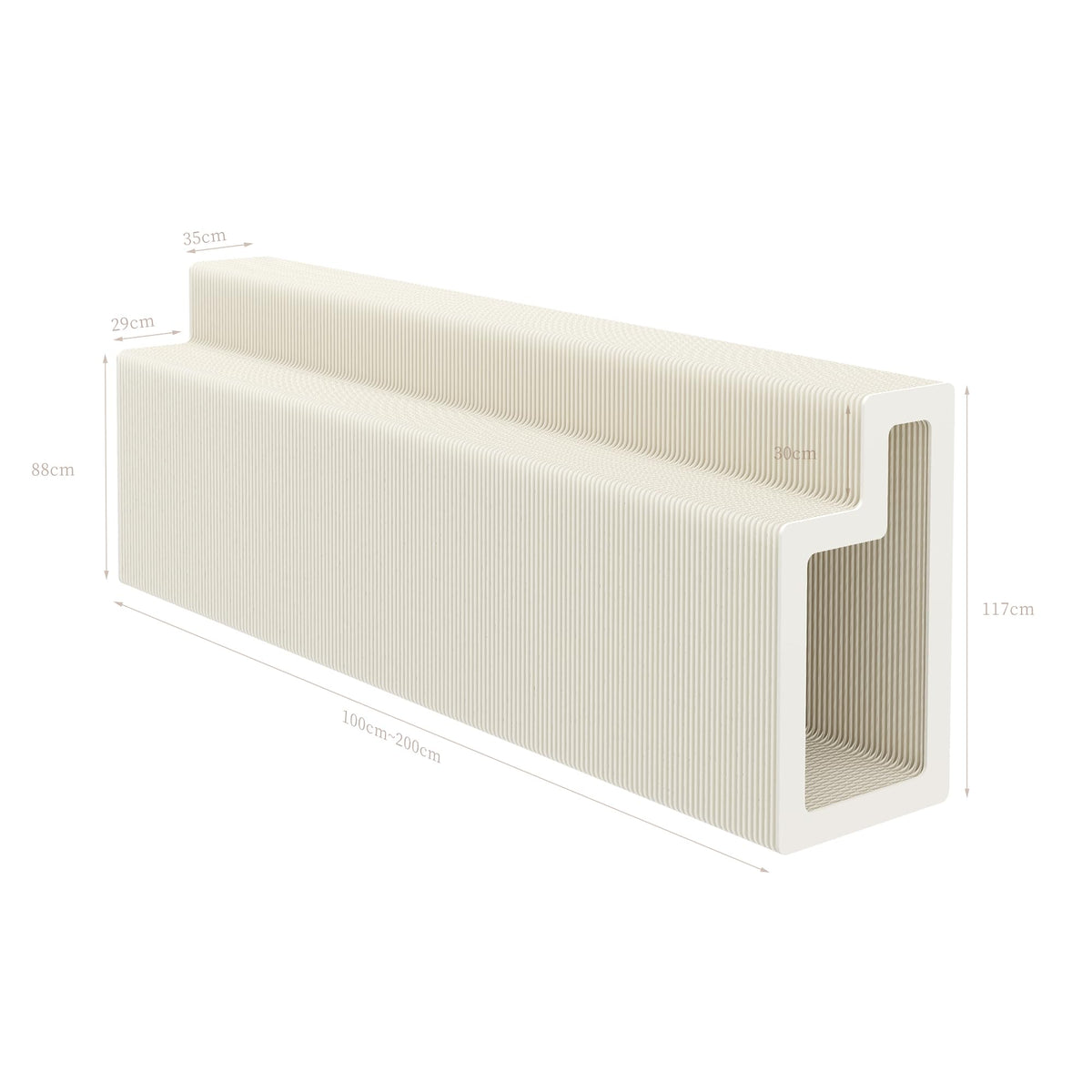 Portable Foldable Paper Display Stand, Pop Up Accordion Counter Shelf, Multi-Tier Exhibition Rack for Trade Shows, Craft Fairs & Retail Displays (L118.1 W25.2 H38.6)