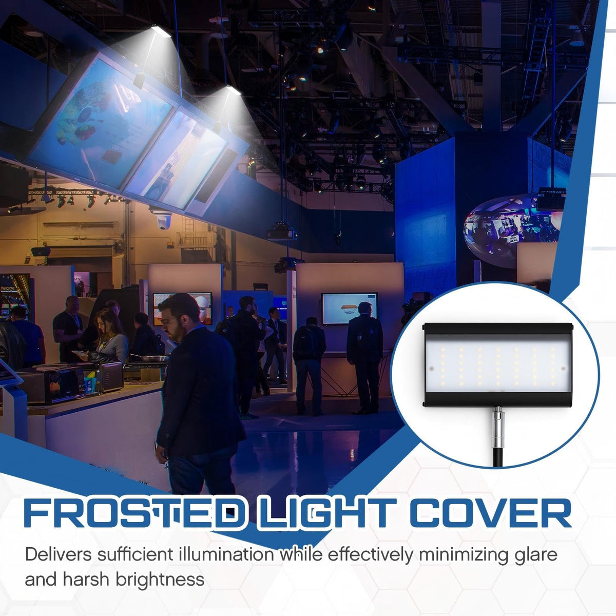 Retisee 4pcs Trade Show LED Booth Lighting Adjustable Arm Lights, Silver