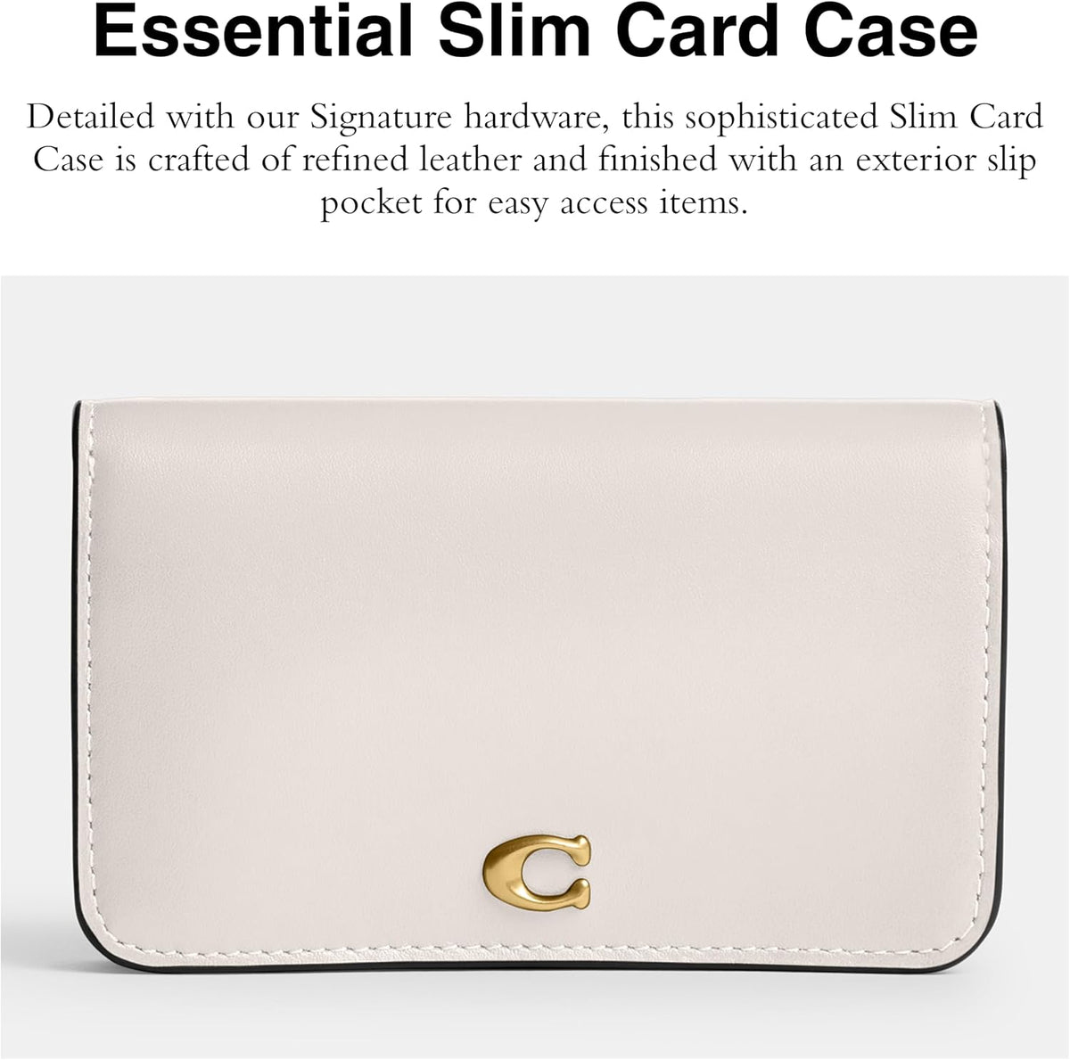 Refined Calf Leather Essential Slim Card Case