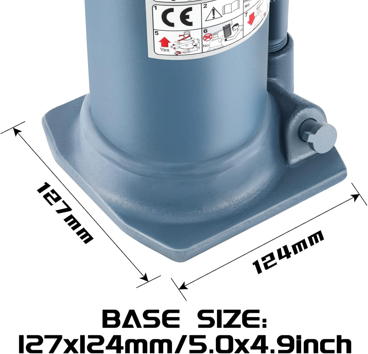 BAOSHISHAN 4 Ton Double Ram Bottle Jack 10.43" to 24" Lift Range