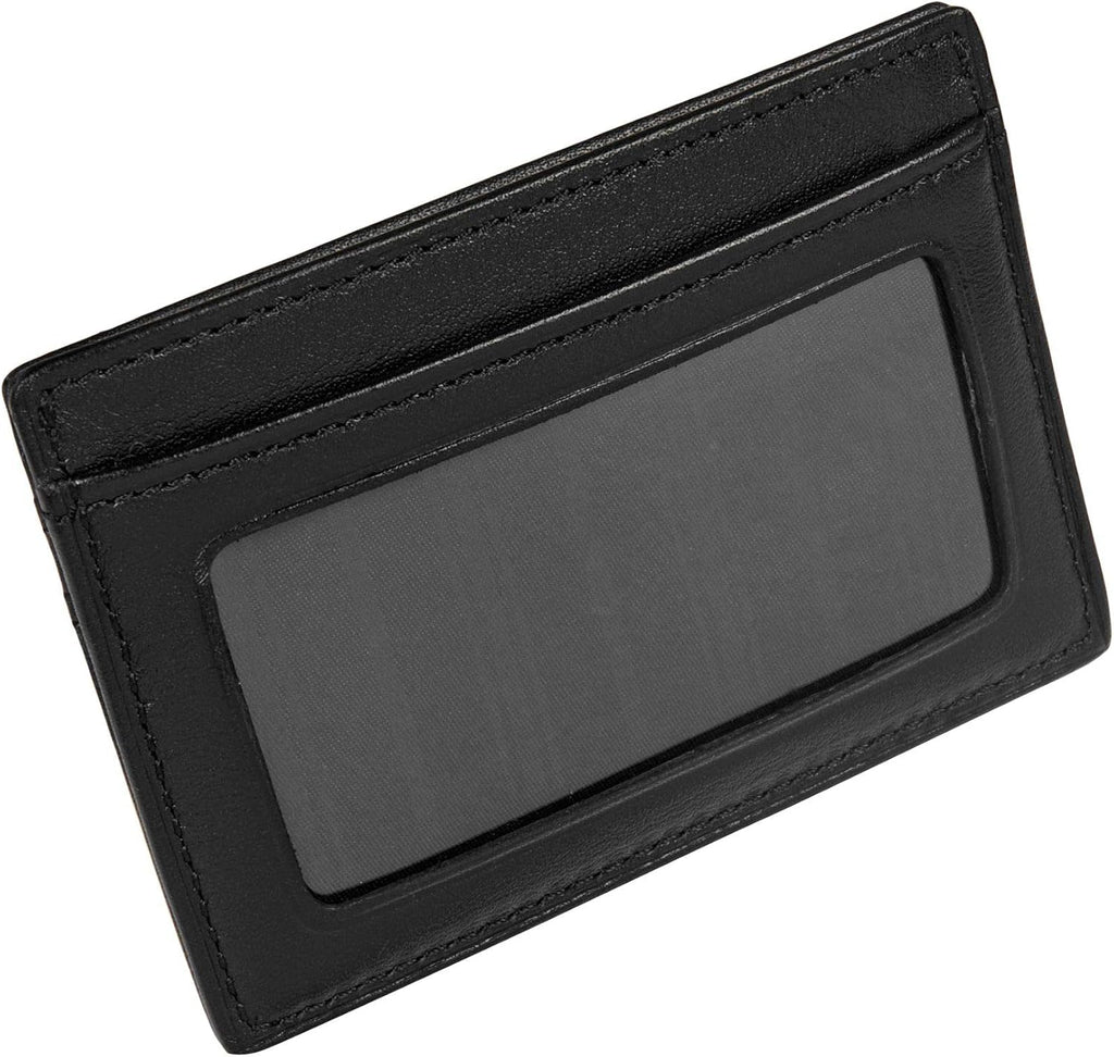 TUMI Delta Slim Card Case Wallet with RFID ID Lock for Men, Black