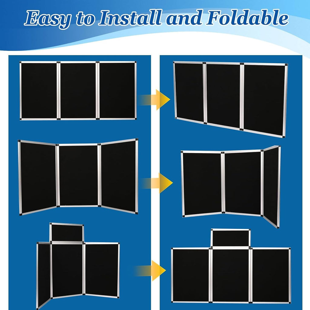 3+1 Panel Trade Presentation Board, 70.8" x 35.4" Folding Display Board