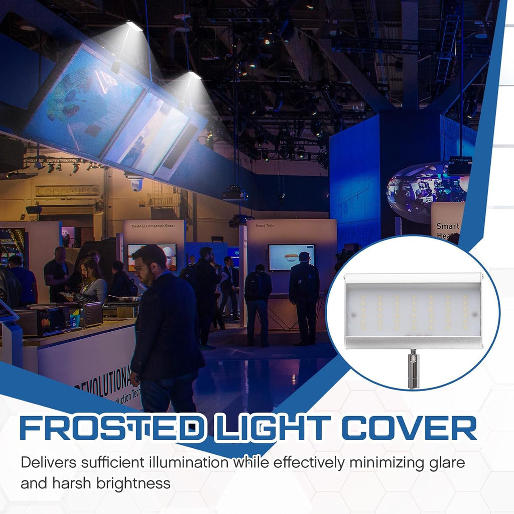 Retisee 4pcs Trade Show LED Booth Lighting Adjustable Arm Lights, Silver