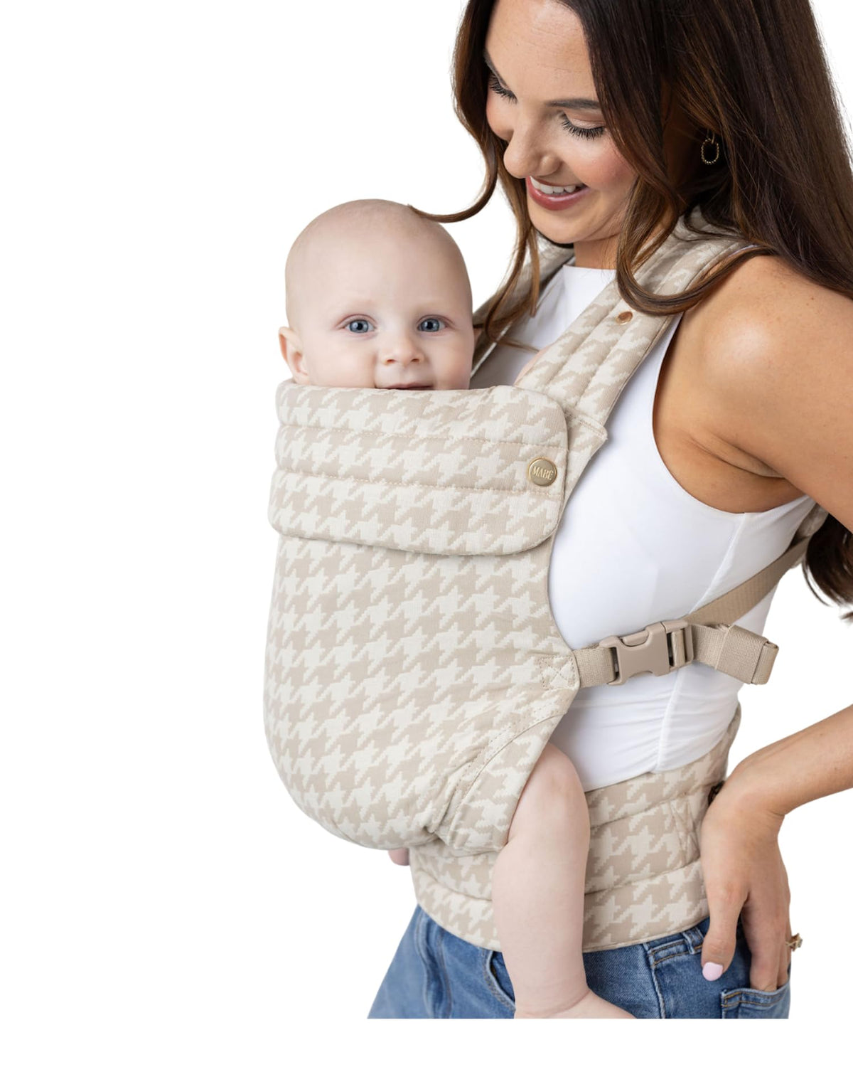 MabÄ Monarch Ergonomic Baby Carrier â Premium Cotton Soft Structured Newborn to Toddler Carrier with Hip-Healthy Design, 3 Carry Positions (9-46 lbs), Lightweight & Breathable, (Ivory)