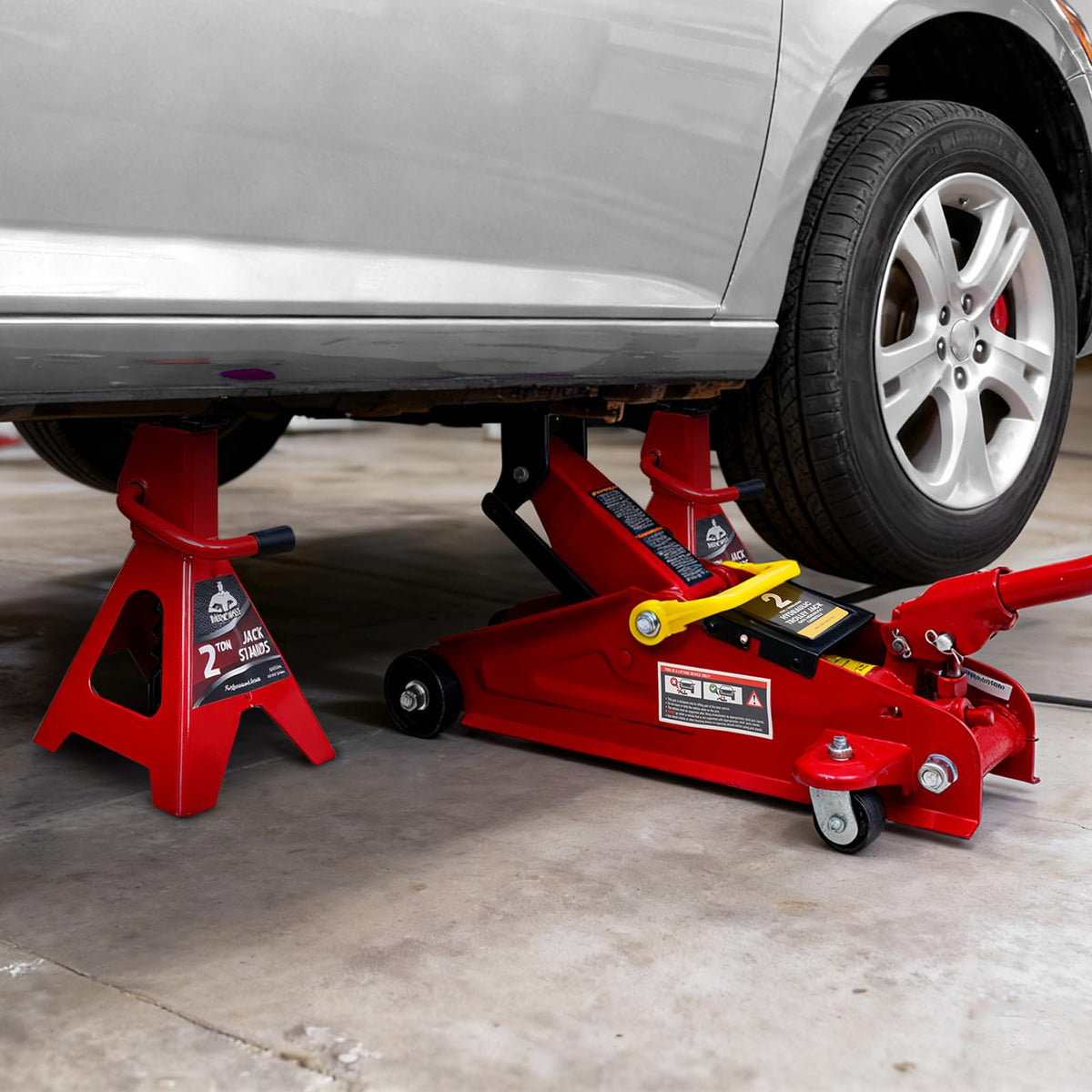 Jack Boss 3 Ton Hydraulic Floor Jack, 6000 LBS Capacity Car Jack, Lifting Range 5.8"-21" Portable Service Lift Jack for Cars, SUVs, Trucks, Blue