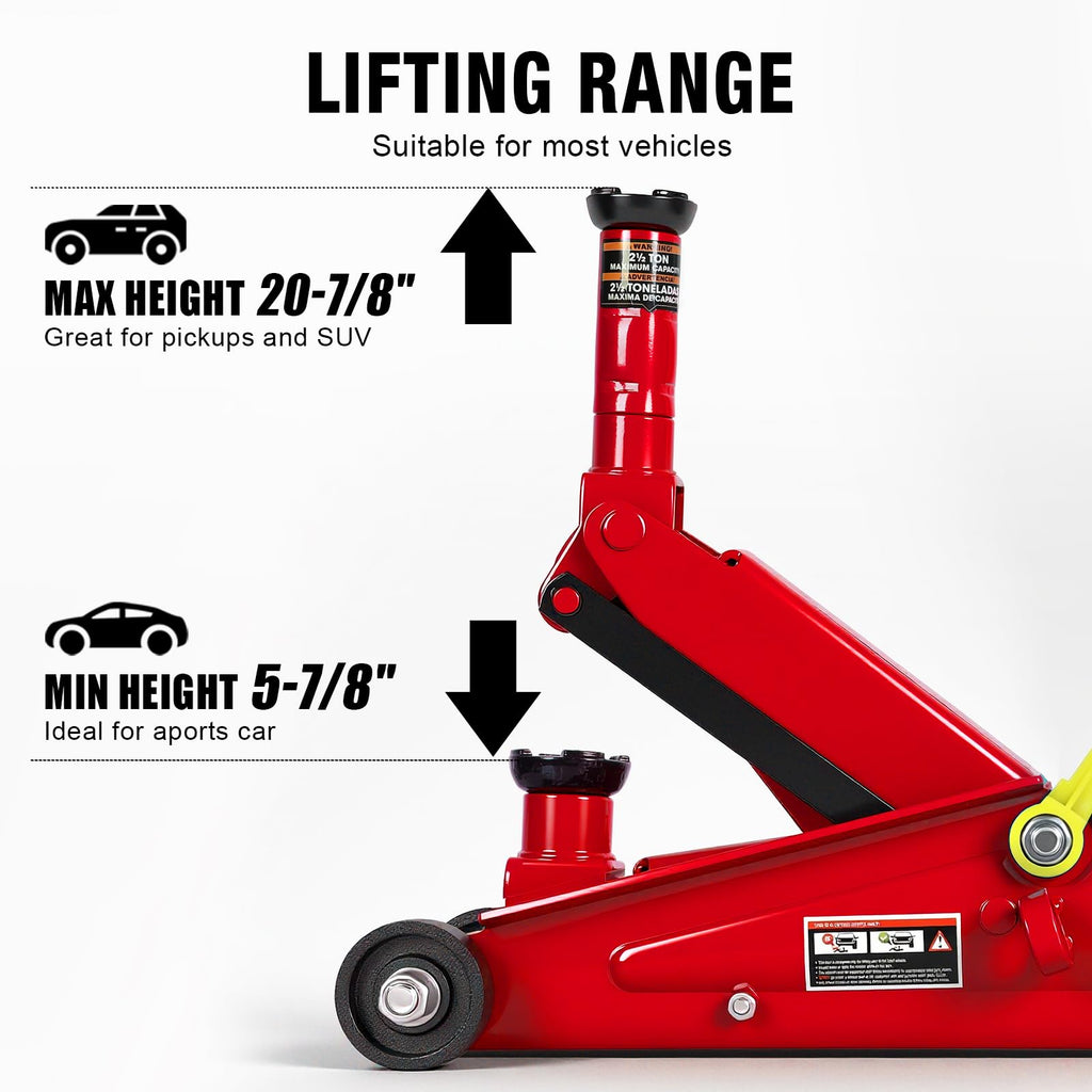 Jack Boss 3 Ton Hydraulic Floor Jack, 6000 LBS Capacity Car Jack, Lifting Range 5.8"-21" Portable Service Lift Jack for Cars, SUVs, Trucks, Blue