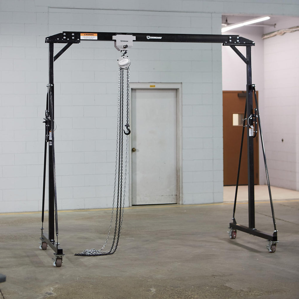 Strongway Adjustable Gantry Crane, 2000-Lb. Capacity, 11.9ft. Lift