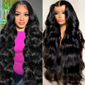oveflect 30Inch 13x6 HD Lace Front Wig - 200% Density Body Wave Human Hair - Pre-Plucked Glueless Virgin Hair, Natural Look