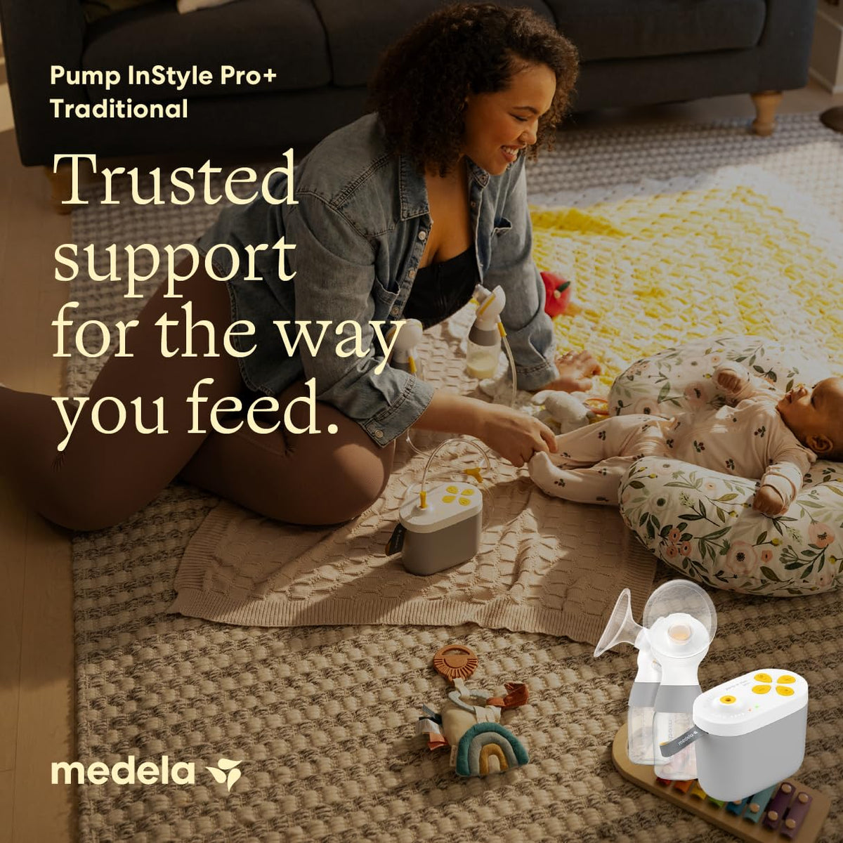 Medela Pump in Style Pro+ Hands Free & Bottles Electric Breast Pump Bundle