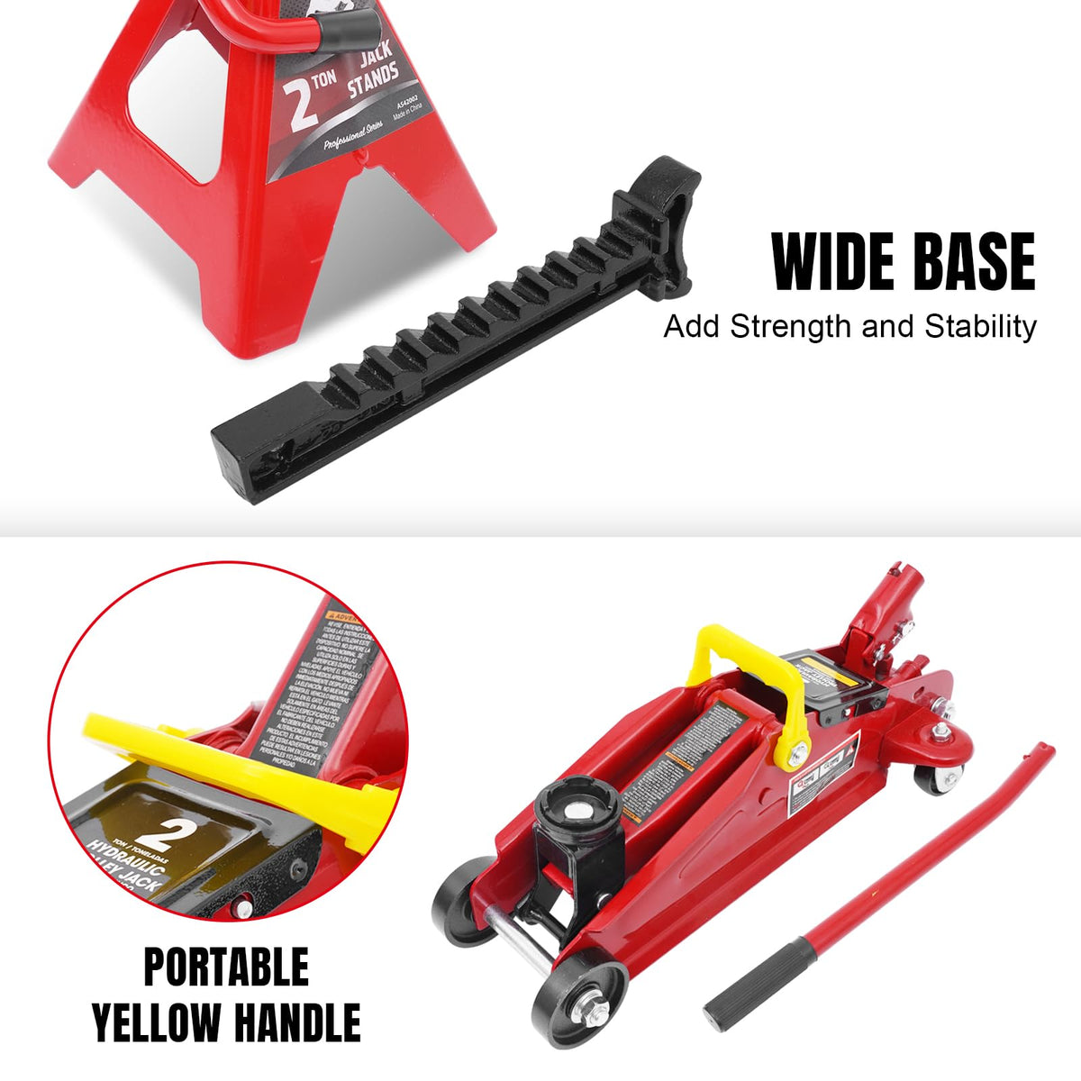 Jack Boss 3 Ton Hydraulic Floor Jack, 6000 LBS Capacity Car Jack, Lifting Range 5.8"-21" Portable Service Lift Jack for Cars, SUVs, Trucks, Blue
