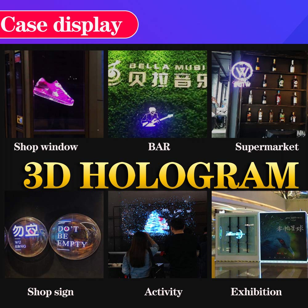 Missyou 3D Hologram Fan Display Cabinet with WiFi, Shelf and Speaker
