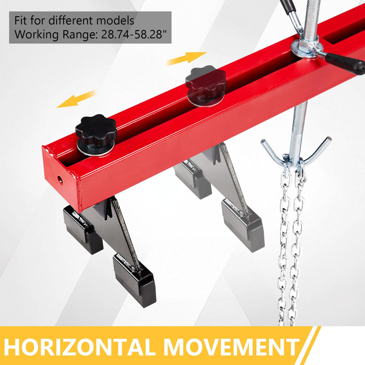 2 Ton Hydraulic Engine Hoist Crane, 4400LBS Folding Cherry Picker