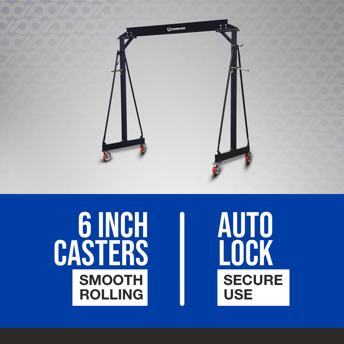 Strongway Adjustable Gantry Crane, 2000-Lb. Capacity, 11.9ft. Lift