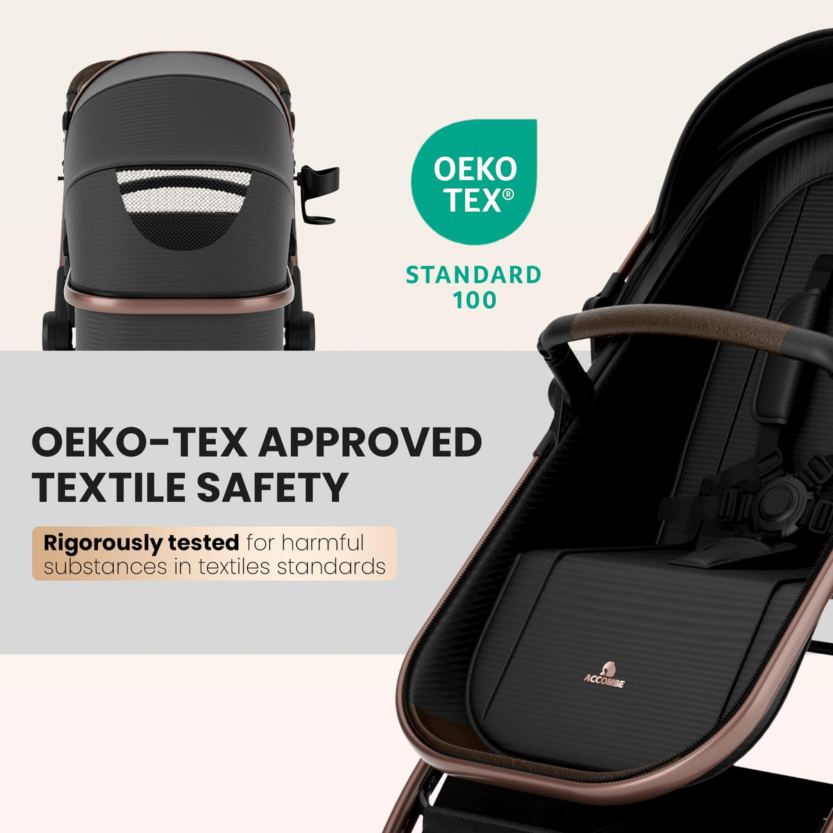Accombe 2-in-1 Convertible Baby Stroller for Newborn to Toddler