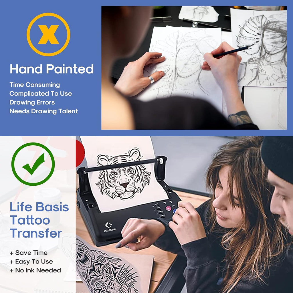 LifeBasis Tattoo Transfer Stencil Printer, Black