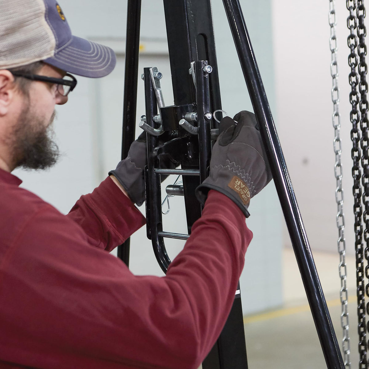 Strongway Adjustable Gantry Crane, 2000-Lb. Capacity, 11.9ft. Lift