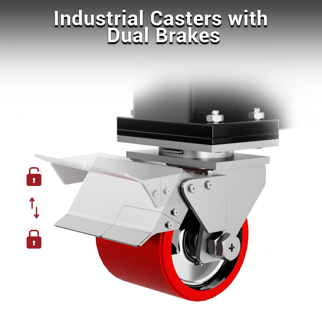 3 Ton Adjustable Gantry Crane,2026 Upgraded 6600LBS Steel I-Beam Construction, Portable Design with 360Â°Locking Wheels,Gantry Crane Adjustable Height from 8.53-12.5ft for Workshop,Garage