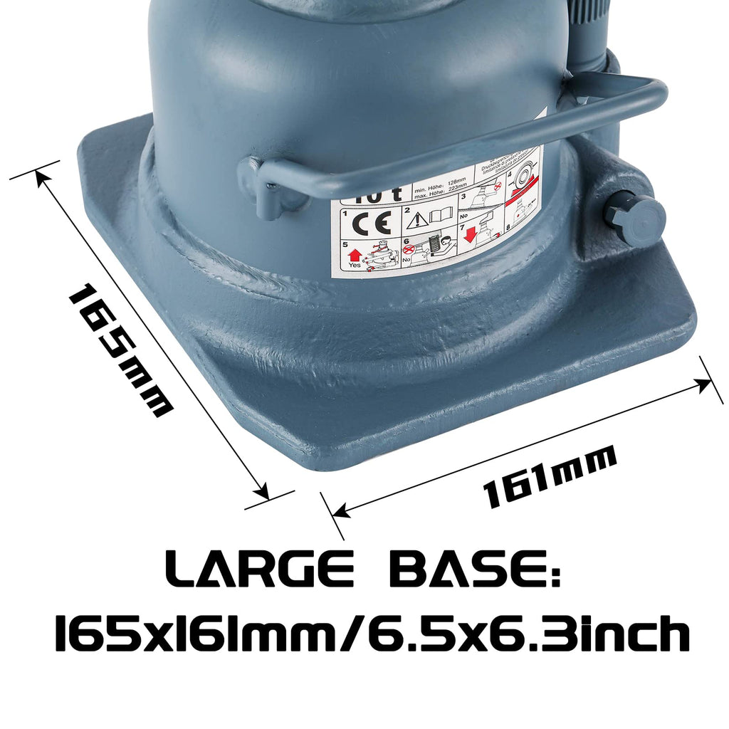 BAOSHISHAN 4 Ton Double Ram Bottle Jack 10.43" to 24" Lift Range