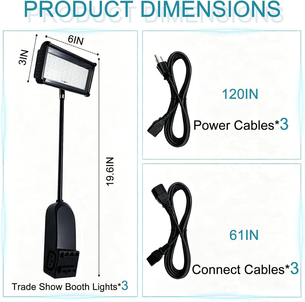 Trade Show Lights LED Display and Exhibit Arm Lighting,Full Accessories