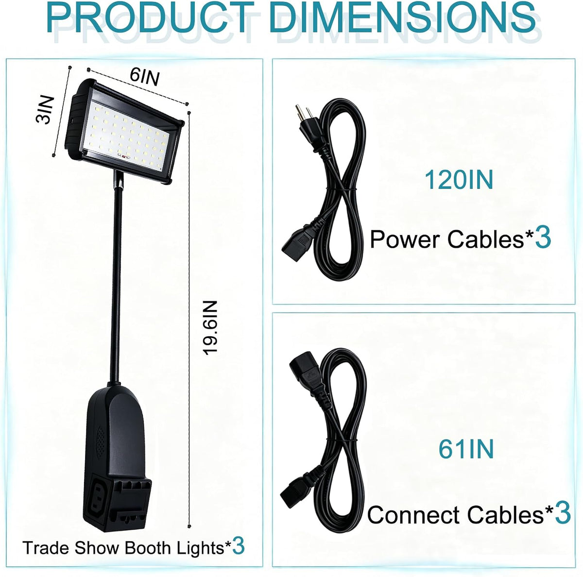Trade Show Lights LED Display and Exhibit Arm Lighting,Full Accessories