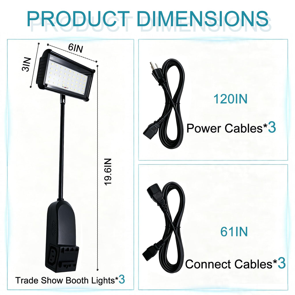Trade Show Lights LED Display and Exhibit Arm Lighting,Full Accessories