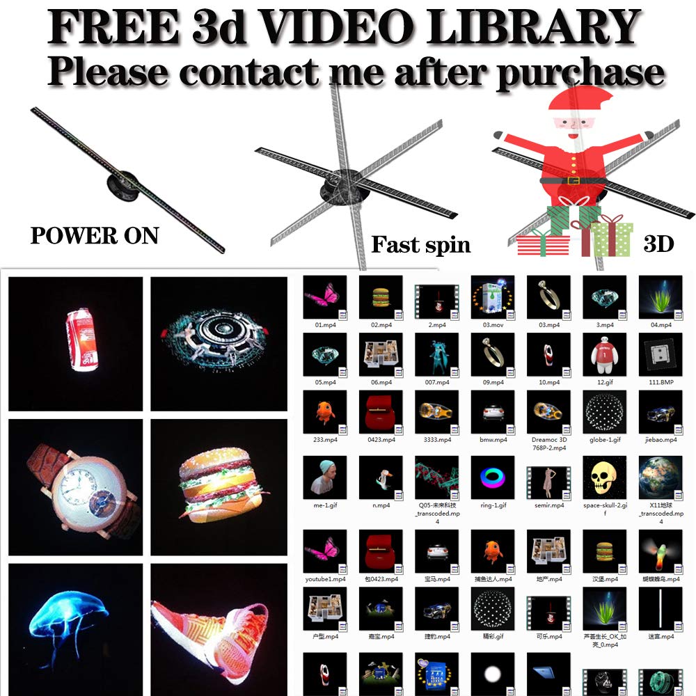 Missyou 3D Hologram Fan Display Cabinet with WiFi, Shelf and Speaker
