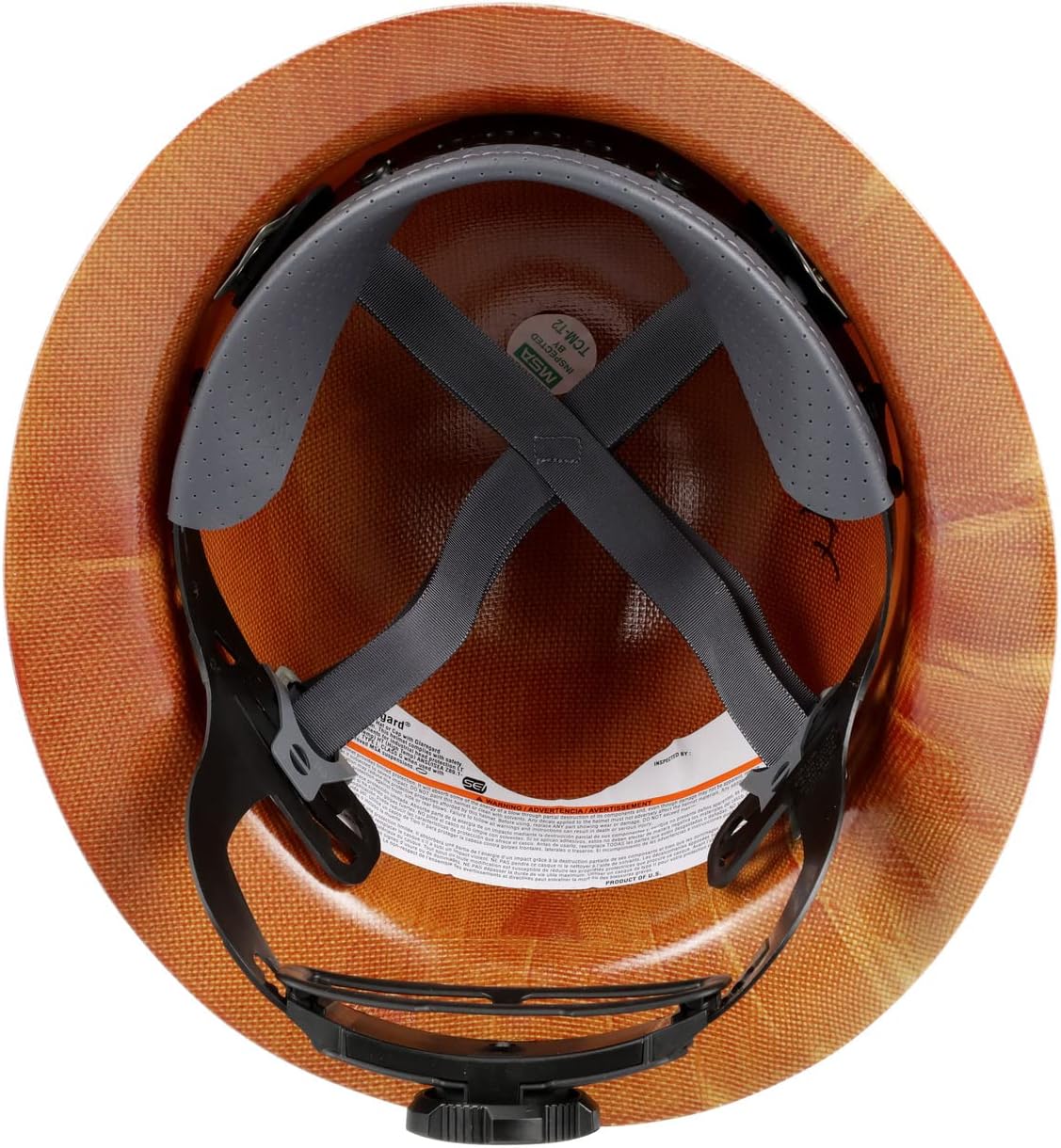 MSA Skullgard Full-Brim Hard Hat with Suspension - Non-Slotted Cap, Made of Phenolic Resin, Radiant Heat Loads up to 350F, Standard Size Hard Hat | Fas-Trac III Ratchet Suspension