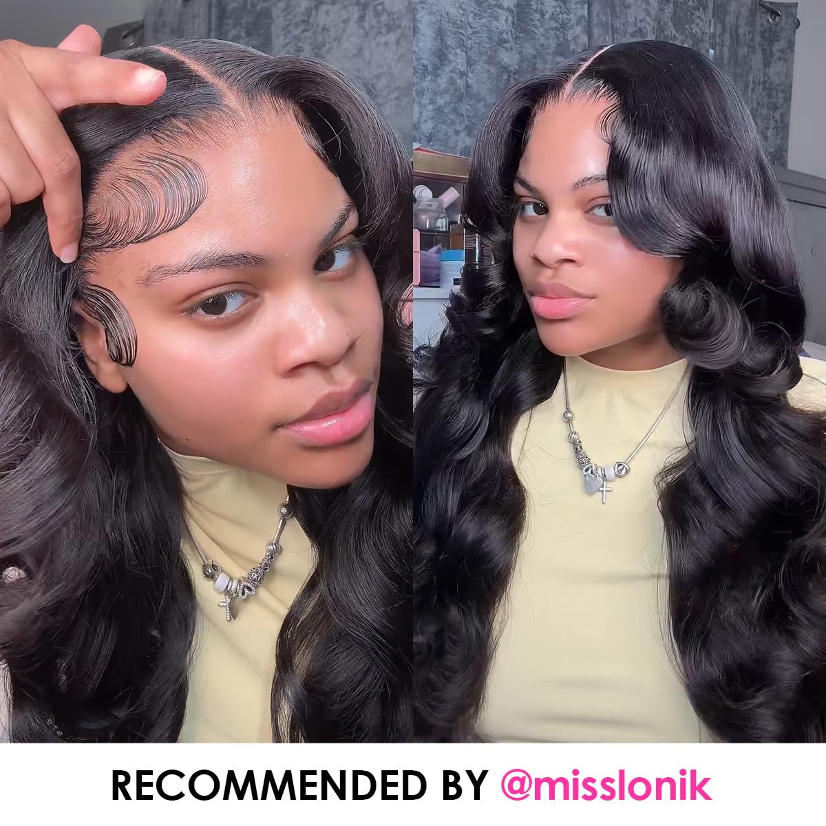 Pizazz 13x6 Body Wave Lace Front Wigs Human Hair Pre Plucked Bleached Knots